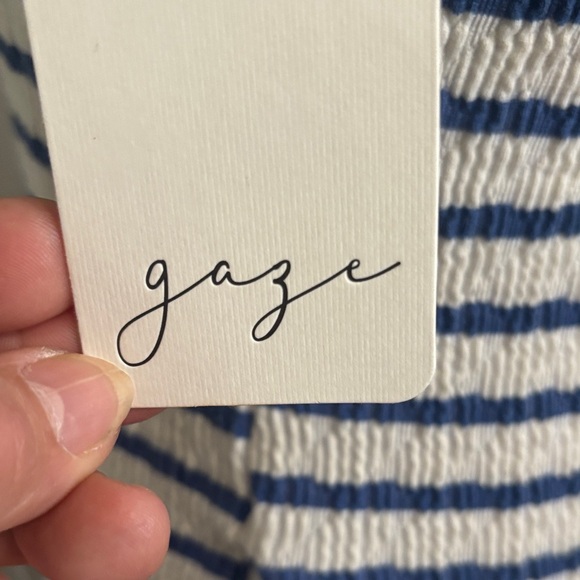 Navy and White Striped Women's Tee - Picture 6 of 6